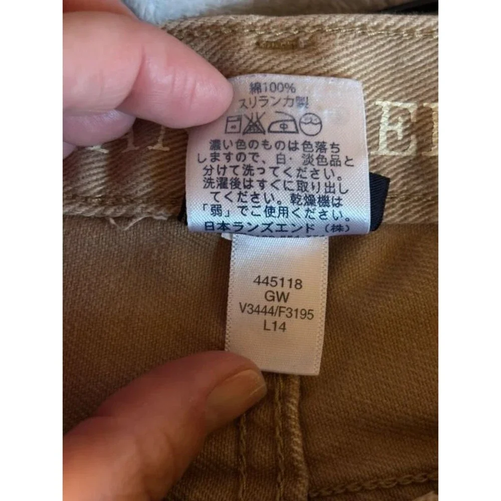 37 Lands' End Men's Traditional Fit 5-Pocket Pants 100% Cotton Tan Beige